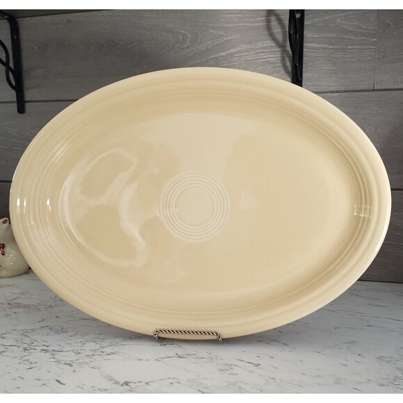 Fiestaware FIESTA 19" Yellow Oval Turkey Platter XXL USA - Picture 2 of 4